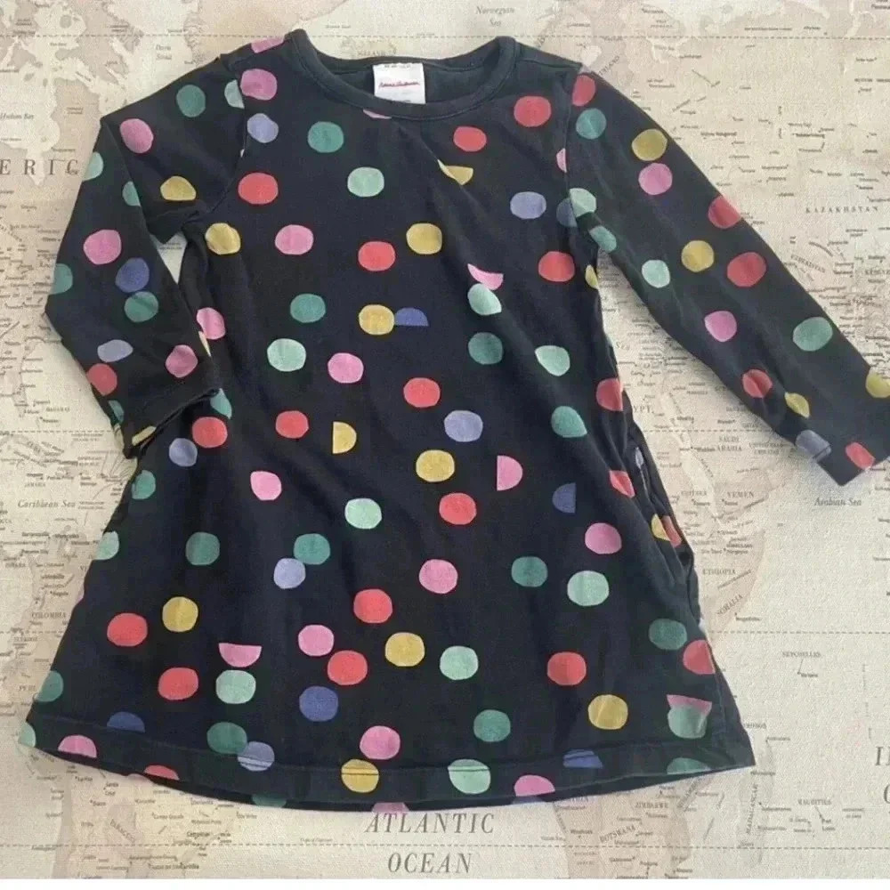 HA Long Sleeve Dot Dress Size 2T